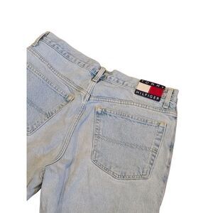 1999 Tommy Hilfiger High Waisted Tommy Jeans Women's Blue Denim Flag Patch 13/30